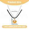 30Pcs 5 Color Zinc Alloy Enamel Shell Shape Pendant Necklaces Set with ABS Plastic Imitation Pearl Beaded NJEW-AB00020-2