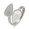 304 Stainless Steel Cuff Rings Components X-STAS-K279-02E-P-1