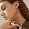 GOMAKERER 2 Strands Natural Fuchsite Beads Strands G-GO0001-32-7