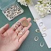 Unicraftale 80 Pcs 2 Colors 304 Stainless Steel Linking Rings STAS-UN0021-76-2