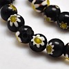 Round Millefiori Glass Beads Strands LK-P002-08-3