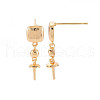 Brass Stud Earring Findings KK-S364-053-3