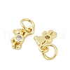 Brass Micro Pave Clear Cubic Zirconia Pendants KK-L235-02G-2