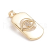 Brass Micro Pave Cubic Zirconia Pendants X-ZIRC-G165-11G-2