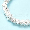 Electroplated Natural Lava Rock Beads Strands G-G984-11S-4