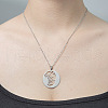 201 Stainless Steel Hollow Sun & Moon Pendant Necklace NJEW-OY001-70-2