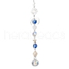 Glass Round & Octagonal Beads Hanging Suncatchers HJEW-JM03445-4