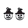 Halloween Theme Spray Painted Alloy Enamel Pendants ENAM-T020-09C-2