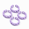 Spray Painted Alloy Cuff Rings X-RJEW-T011-29C-RS-1