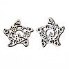 Unfinished Natural Poplar Wood Filigree Joiners Links WOOD-N006-75-2