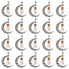 Unicraftale 20Pcs Column Glass Bottle with Rose Quartz inside Pendants FIND-UN0001-91-1