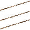 Soldered Brass Coated Iron Curb Chains CH-CJ0001-01A-AB-4