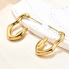 Ion Plating(IP) 304 Stainless Steel C-shape Stud Earrings EJEW-P197-03G-1