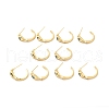 Cubic Zirconia C-shape Stud Earrings EJEW-F281-30A-G-1