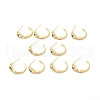 Cubic Zirconia C-shape Stud Earrings EJEW-F281-30A-G-1