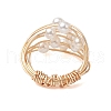 Copper Wire Wrapped Finger Rings RJEW-JR00684-5