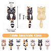 DICOSMETIC 42Pcs 7 Style Light Gold Rack Plating Alloy Enamel Pendants FIND-DC0003-41-2