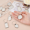 AHADERMAKER 12Pcs 6 Style Alloy Blanks Keychains AJEW-GA0007-46-3