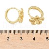 Flower Brass Hoop Earrings EJEW-Z102-01G-5
