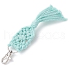 Handmade Macrame Cotton Threads & Natural Cowrie Shell Beads Pendant Decoration HJEW-JM02627-01-4