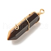 Natural Mixed Gemstone Pointed Pendants PALLOY-JF01502-4