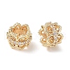 Brass Micro Pave Cubic Zirconia European Beads KK-A254-11G-1