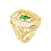 Adjustable Brass Cuff Rings for Women RJEW-F181-03G-2