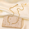 304 Stainless Steel & Natural Freshwater Pearl Potato Link Chain Necklaces for Women FS-WG4D4E4-01-1
