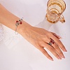 Rose Alloy Enamel Cuff Bangle & Cuff Rings Sets FS-WGBA561-02-2