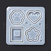 DIY PawPrint & Heart & Star & Rectangle Shaped Pendant Food-grade Silicone Molds SIMO-D001-05-3