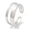 Non-Tarnish 304 Stainless Steel Open Cuff Rings for Women RJEW-K273-15P-1