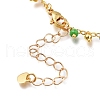 Brass Curb Chains Anklets AJEW-AN00310-3