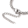 Tarnish Resistant 304 Stainless Steel Sailor's Knot Charm Bracelet with Box Chains BJEW-P282-01P-3