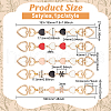WADORN 5Pcs 5 Style Heart Enamel Link Purse Strap Extenders FIND-WR0009-36-2
