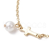 2Pcs 2 Colors Brass Cable Chain Bracelets BJEW-JB11598-4
