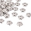 Tarnish Resistant 5-Petal 304 Stainless Steel Flower Bead Caps STAS-E083-03P-1