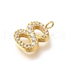 Ion Plating(IP) 304 Stainless Steel Micro Pave Cubic Zirconia Pendants STAS-H228-01G-08-2