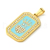 Ion Plating(IP) 304 Stainless Steel Pendants STAS-C101-08G-03-2