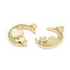 Brass Micro Pave Cubic Zirconia Pendants KK-I723-09G-2