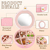 Round PU Leather & Plastic Jewelry Set Storage Box CON-TAC0014-06B-4