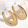Oval 304 Stainless Steel Stud Earrings EJEW-A125-26G-2