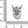 Brass Micro Pave Cubic Zirconia Pendants KK-V009-24P-3