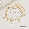 Cute and Sweet Brass Clear Glass Star Pendant Anklets for Women IN3694-5