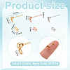 Unicraftale 60Pcs 3 Color 304 Stainless Steel Ball Stud Earring Post with Loop FIND-UN0001-14-3