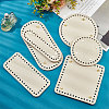   6Pcs 6 Style Flat Round PU Leather Knitting Crochet Bags Nail Bottom Shaper Pad DIY-PH0021-06A-5