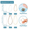 Brass Hoop Earrings Findings Kidney Ear Wires KK-TA0007-10-20