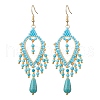 Handmade Glass Beads Chandelier Earrings EJEW-MZ00312-2