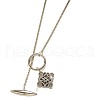Hollow Rhombus 304 Stainless Steel Pendant Lariat Necklaces for Women FS-WGA3C6C-02-2