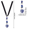 Gemstone Chips Pendant Decoration with Heart Gemstone Charm PALLOY-PH01602-2