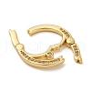 Flat Round Brass Micro Pave Cubic Zirconia Twister Clasps KK-P308-51G-2